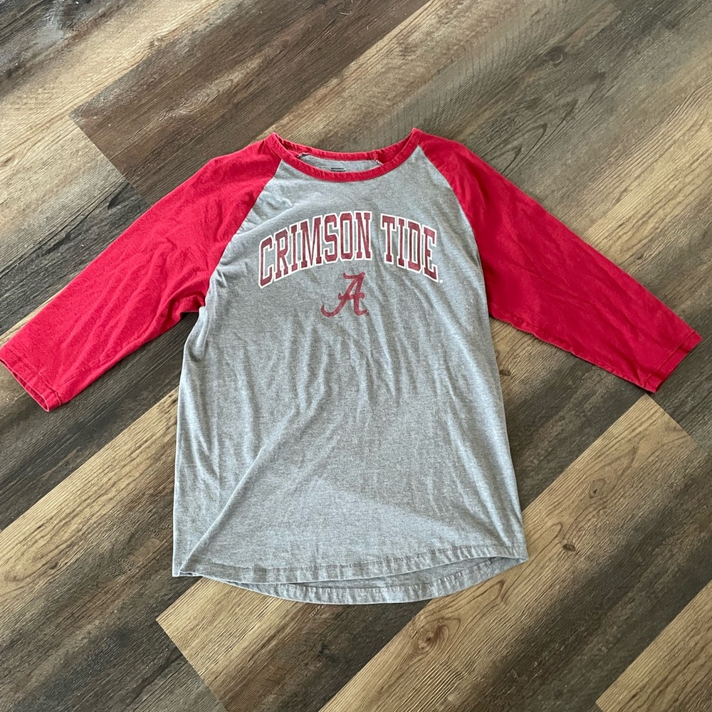 Crimson Tide Raglan Shirt - Red & Gray